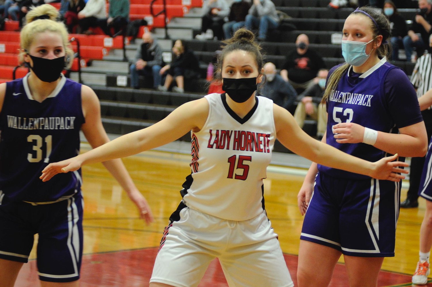 Guardian of the glass. Honesdale’s senior co-captain Grace Maxson started on the hardwood at Preston in the sixth grade. In Friday’s game against the Lady Buckhorns, she posted 12 points.